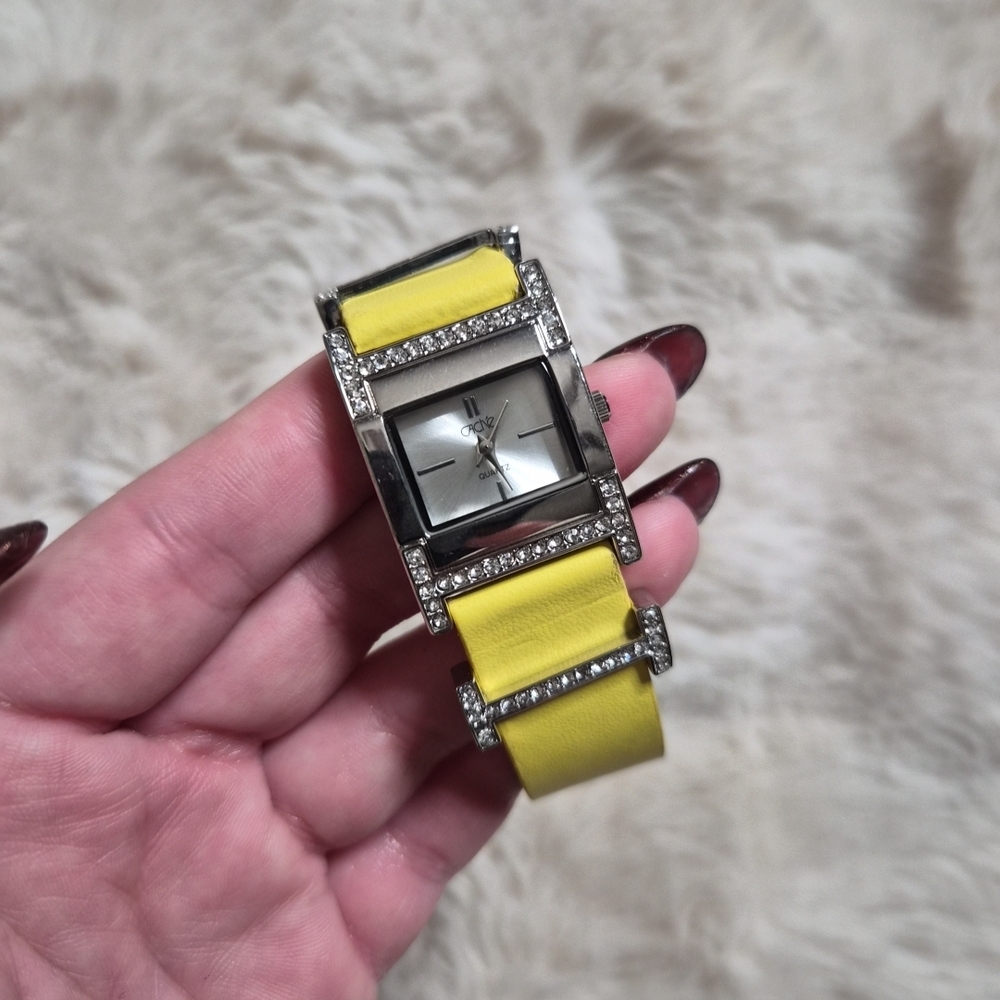 Cache Yellow and Silver Women's Watch - Picture 8 of 10